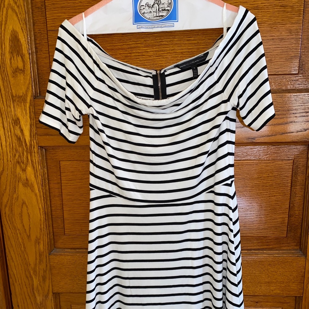 WHBM Black and White Dress